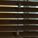 50mm Elementi Wood Venetian Blind Fired Walnut