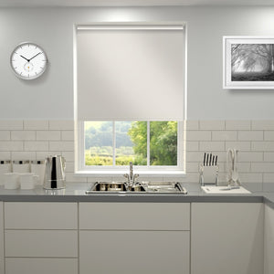 Plain Blackout PVC Roller Blind Cream