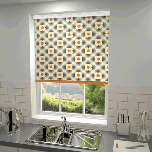 Orla Kiely - Striped Petal Blackout Roller Blind Orange
