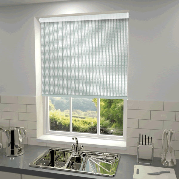 Orla Kiely - Tiny Stem Blackout Roller Blind Duckegg