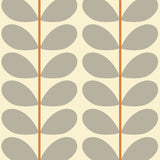 Orla Kiely - Two Colour Stem Blackout Roller Blind Warm Grey